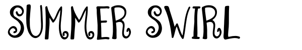 Summer Swirl font preview